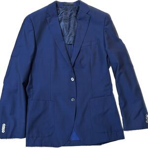 Hugo Boss Blue Suit with Shell buttons. Light weight Super 110’s Virgin Wool